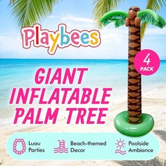 Ultimate 4-Pack Giant 6ft Inflatable Palm Trees for Tropical Celebrations