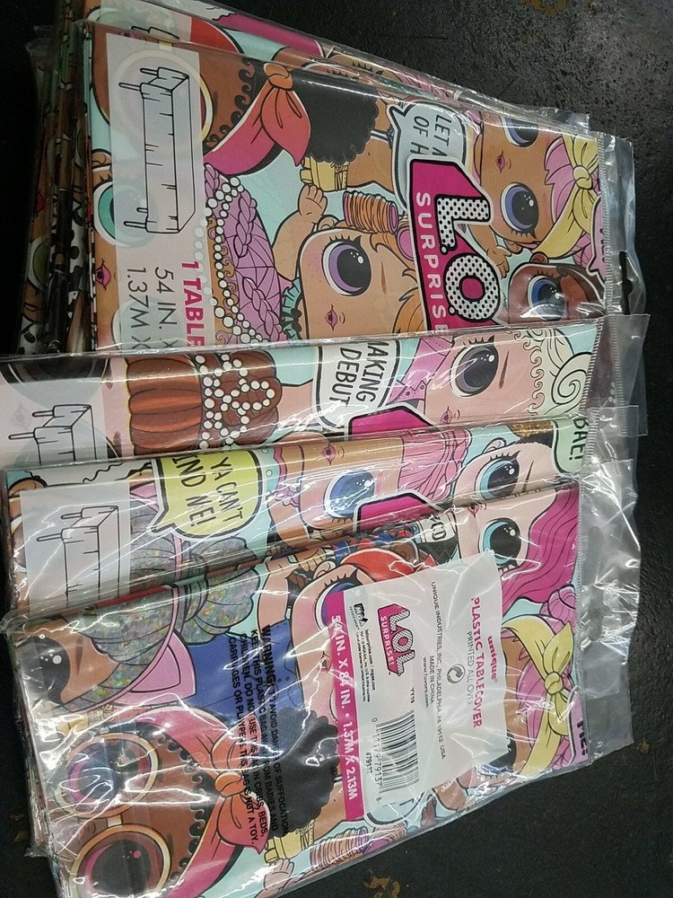 New 10 LOL HAPPY BIRTHDAY SURPRISE DOLL PARTY DECORATIONS TABLECOVERS 54″ X 84″