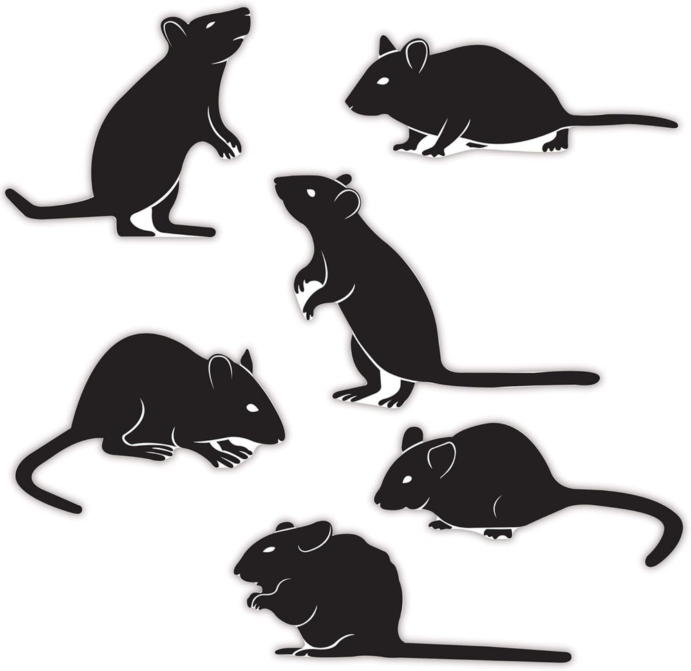 Mice Silhouettes Cutouts Haunted House Halloween Party Hanging Wall Decoration