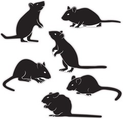 Mice Silhouettes Cutouts Haunted House Halloween Party Hanging Wall Decoration