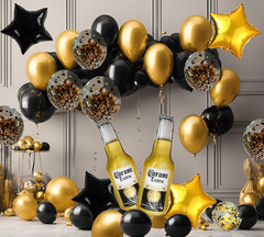 18Pcs Corona Beer Mug Themed Party Decoration for Man Cheers Balloon Birthday De