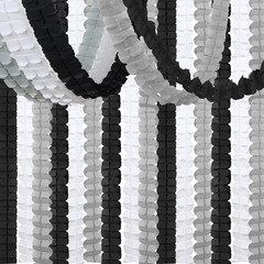 Black White-Silver Party-Decorations Streamers Garland – 157Ft Graduation Four-L