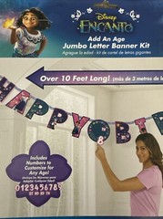 Disney’s Encanto Add-an-Age Birthday Banner, Birthday Party Supplies, 24 Pieces