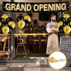 Grand Opening Ribbon Cutting Ceremony Kit Grand Opening Banner Decorations wi