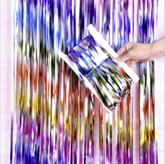 2M-3M Foil Party Wall Decoration Fringe Tinsel Shimmer Curtain Wedding Birthday