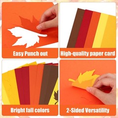 Fall Leaves Paper Cutouts Maple Leaf Bulletin Board Decor Craft 280 PCS