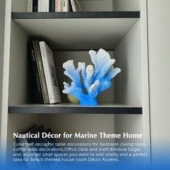 SANTORINI BLUE CORAL REEF DECOR FOR HOME FAUX CORAL REEF BEACH CENTERPIECE ROOM