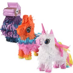 3Pcs Donkey Pinatas with Hanging Loop for Fiestas Mexican Cinco de Mayo Decor