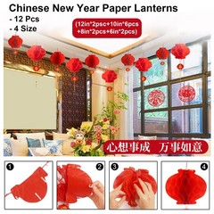 68Pcs Chinese New Year Decorations 2026 Spring Festival Lunar New Year Decor
