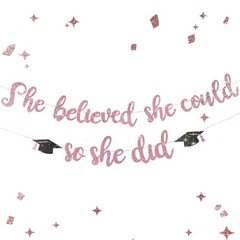 Class of 2026 Graduation Decrations for Girls, Pre-Strung She Believed She Co…