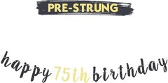 Glittery 75th Birthday Banner – Durable Party Decoration for Cherished Memories