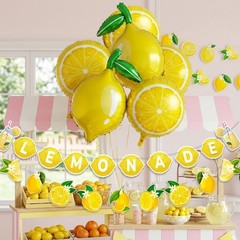 Lemonade Decorations Party Kit with Lemon Balloons and Lemonade Banner, Lemon…