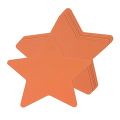 100 PCS 3.9×3.9 Inch Orange Star Cutouts Shaped Paper Cards DIY Projects
