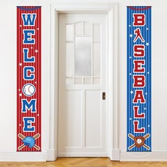 Baseball Party Decorations Baseball Themed Porch Sign Welcome Door Hanging Ba…
