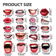 40PCS Party Photo Booth Props, Funny Lips, Mouth, Selfie, Sticks, Wedding