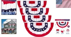 4th of July Decorations – 4 PCS Patriotic Bunting Flags