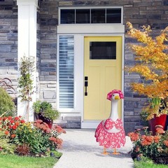 Goose Clothing Set for Outdoor Decor Featuring Bikini Skirt and Sunglasses