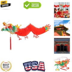 6.6 Feet 3D Chinese New Dragon Decorations Hanging Paper Dragons Garland Lun…