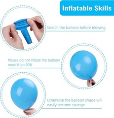 129pcs Premium Latex Different Sizes 18,12,10,5 Inches Balloons for Garland Arch