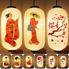 Japanese Lantern Waterproof Pub Restaurant Ourdoor Lantern decoration PVC Beige