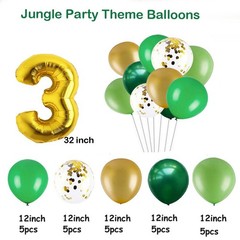Jungle 3rd Decorations, Safari Party Wild Three Party Supplies Animals Head F…