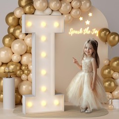 Letter I 4FT Marquee Light Up Letters 4 Feet Tall Large Proposal Party Decor