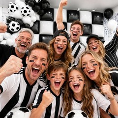 HKYOOD 36pcs Black and White Square Foil Balloons Wall Backdrop with 114pcs S…