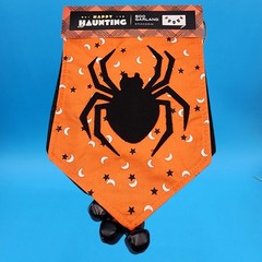 Halloween BOO Garland Spiders Black Jingle Bells Design Stars 5’4″ Banner Party