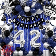 NANINUNENO 42nd Birthday Black Blue Silver