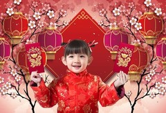 8x6ft Chinese New Year Backdrop – Lunar Year of the Horse 2026, Spring Festival