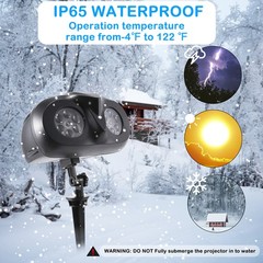 Christmas Projector Lights Outdoor LED Snowflake Projector Lights 2025 Upgraded