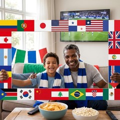 International World Flags Photo Booth Frame 36 x 24 inch World Cup Soccer Par…