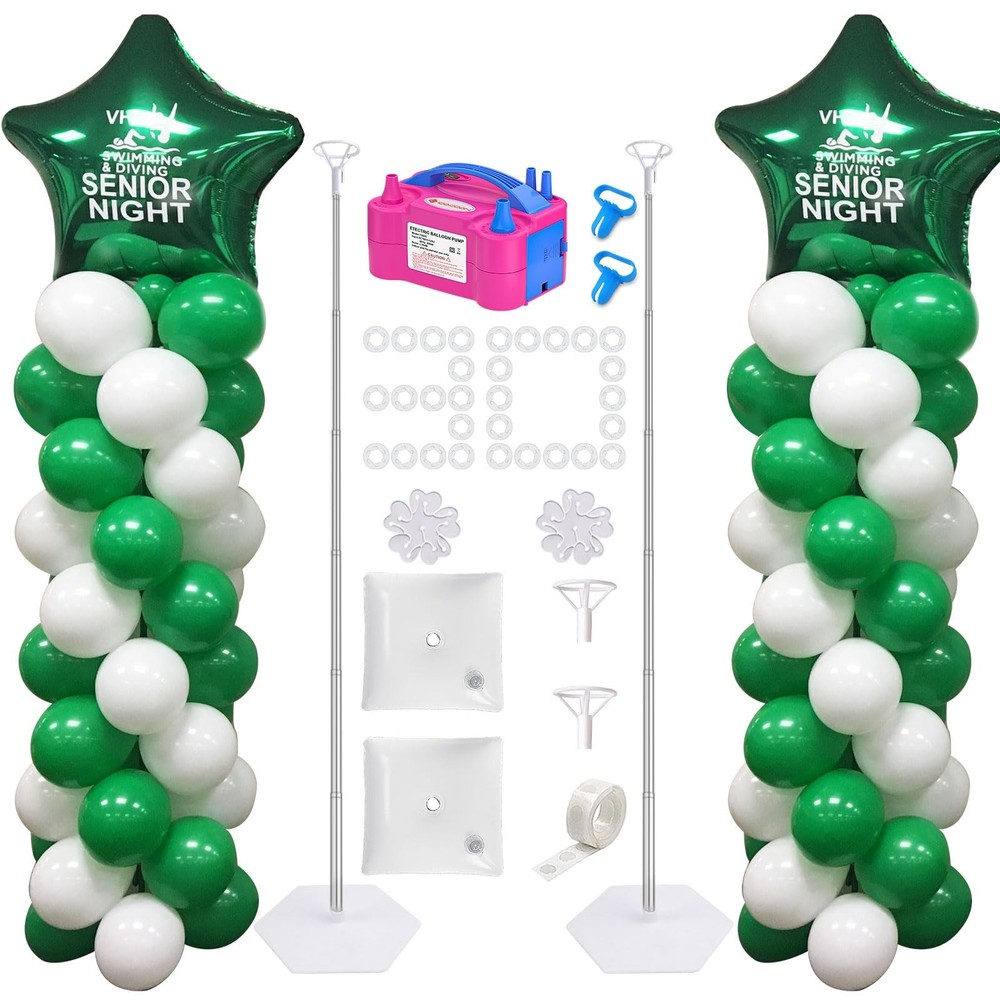 IDAODAN 2 Set Balloon Column Kit and Balloon Pump , Balloon Column Stand with…