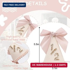 Bow 1/2 Birthday Hat – Little Princess Half Birthday Decorations, 1/2 Way To One