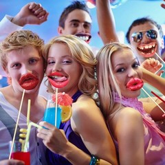 Photo Booth Props Funny Lip Mouth 20 PCS Stick Selfie Party Accessories
