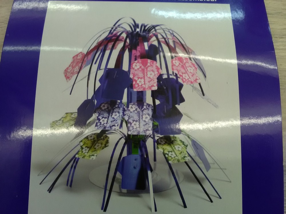 MINI HAWAIIAN SHIRT LUAU PARTY CASCADE CENTREPIECE TABLE DECORATION