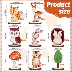 16 Pcs Woodland Animals Wood Table Centerpieces Forest Cutout Shapes…