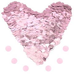 50g Metallic Foil Round Confetti 15mm Glitter Dot Sequins Pink 1.76oz