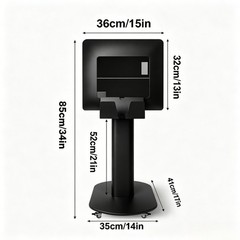 Photo Booth Printer Stand with Wheels Heavy Duty Metal for Wedding,Party & Event