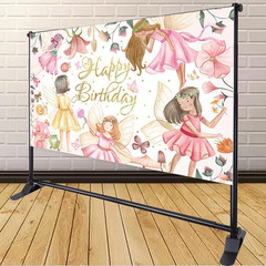 Fairy Birthday Party Backdrop Fairy Birthday Party Decorations Floral Fairies Ba