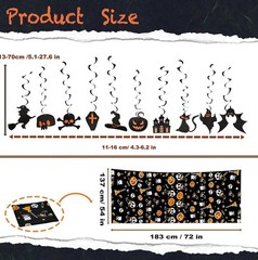 Halloween Decorations Party Decor Indoor Trick or Treat Banner Garland Box Set