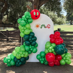 Hungry One Caterpillar Balloon Garland Kit, 164Pcs Green Caterpillar Shaped