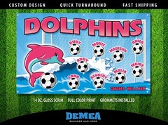 Dolphins – Soccer Team Banner – (3ft x5ft) Your Team Name and Custom Design