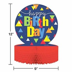Creative Converting 324639 Geo Pop Honeycomb Center Piece Party Supplies, Multic