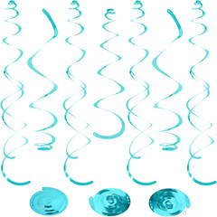 24 PCS Pink Hanging Swirl, Sparkle Ceiling Hanging Decorations, Plastic Streamer