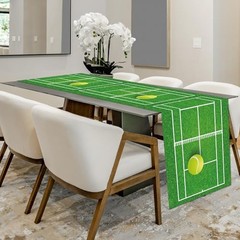 2 Pack Tennis Table Runner Party Supplies Sports Themed Table Cover Birthday