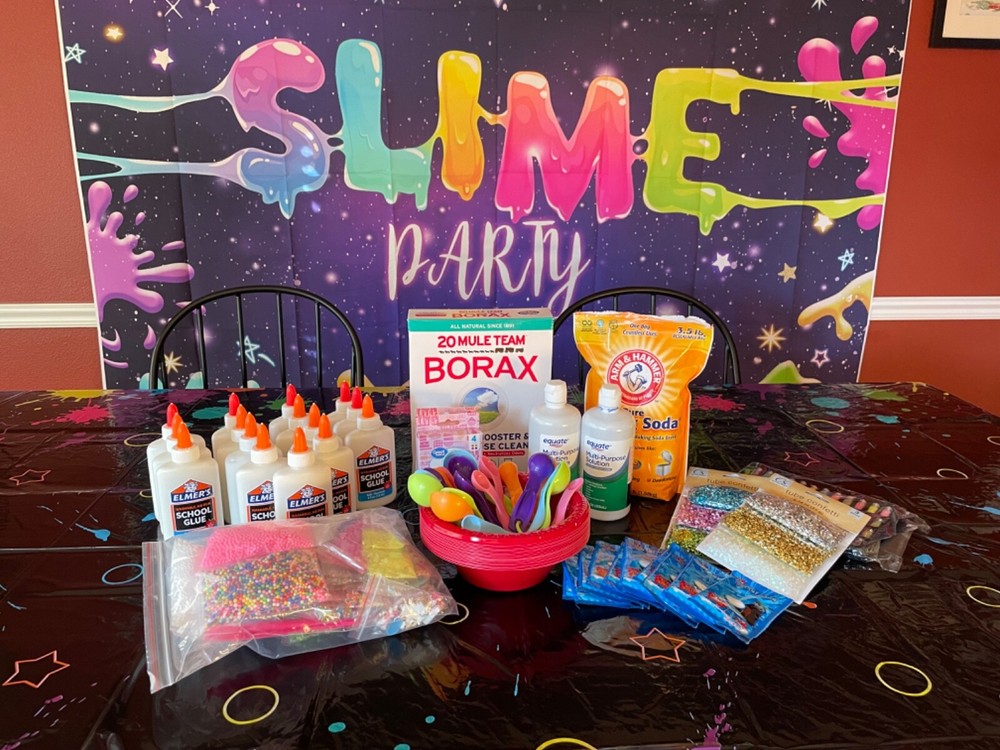 Slime Party Backdrop – 7ft x 5ft Vinyl Fabric