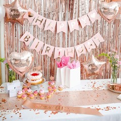 Versatile Rose Gold Theme Party Decorations for Girls, Teens