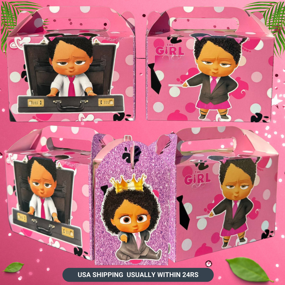 Black Girl Baby Boss Cake Topper happy birthday party supplies decoration event