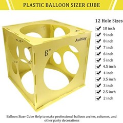12 Holes Balloon Sizer Cube Box Collapsible Measurement Tool for Birthday Party